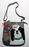 Japanese Chin Purse 1 - This wonderful cross body Chin purse has a girl Japanese Chin image on multi-colored hoodie material with adjustable shoulder straps and red dog bone accent. Measures 11.00" X 10.00" (27.94 X 25.40 cm).