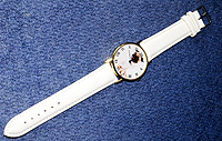 Pug Watch 2 - Pug Watch 2 comes with a creamy white band and fob featuring a sweet, fawn Pug.
