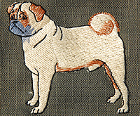 Pug Totroidered Embe A Emblem